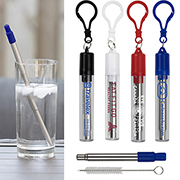 "Eco-Collapsible Straw" 8” Reusable Stainless Steel Straw